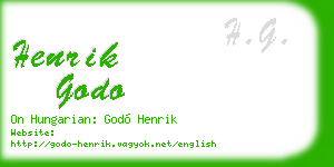 henrik godo business card